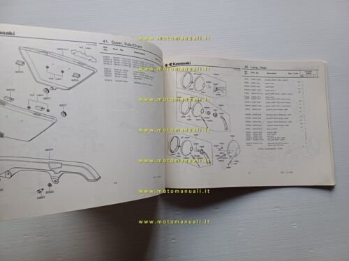 Kawasaki Z 400 G3 1980 catalogo ricambi moto originale spare …