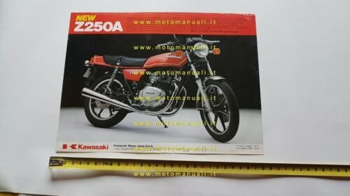 Kawasaki Z 400 J- 250 A 1980 depliant INGLESE originale …