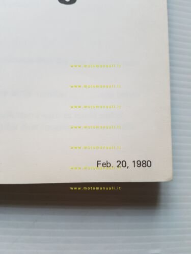 Kawasaki Z 400 J1 1980 catalogo ricambi originale spare parts …