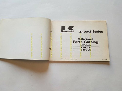 Kawasaki Z 400 J1-J2 1980 catalogo ricambi originale spare parts …