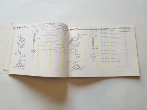 Kawasaki Z 440 A2 1980 catalogo ricambi originale spare parts …
