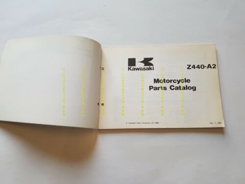 Kawasaki Z 440 A2 1980 catalogo ricambi originale spare parts …