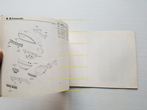 Kawasaki Z 440 D4-D5 1982 catalogo ricambi originale parts catalogue