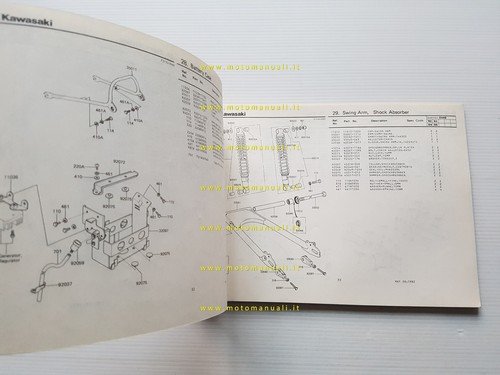Kawasaki Z 440 D4-D5 1982 catalogo ricambi originale parts catalogue