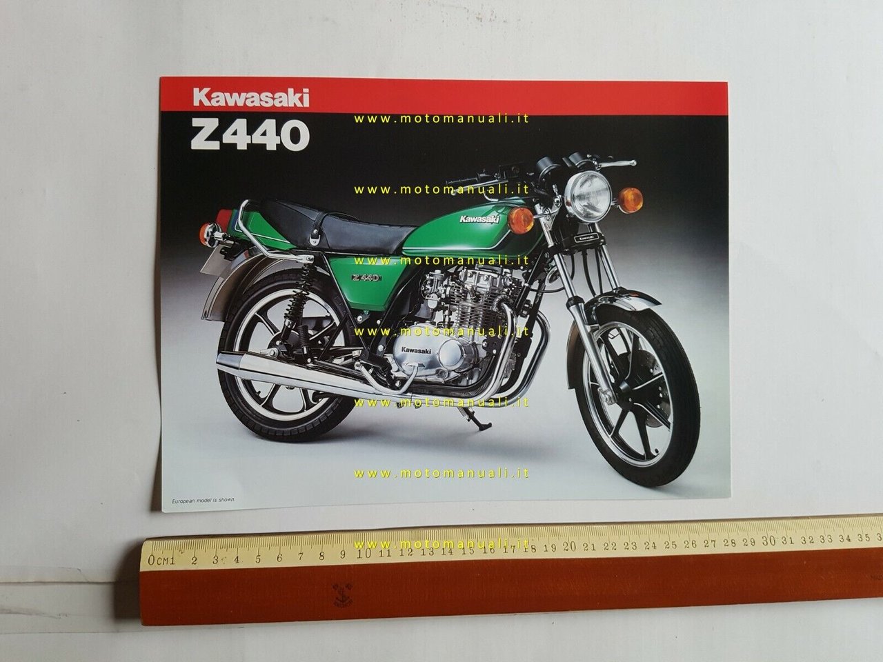 Kawasaki Z 440 depliant originale moto TESTO INGLESE