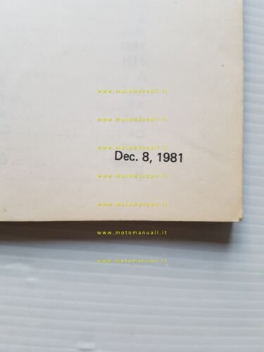 Kawasaki Z 440 H1 1981-82 catalogo ricambi originale spare parts …
