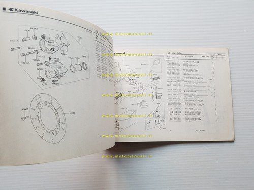 Kawasaki Z 440 H1 1981-82 catalogo ricambi originale spare parts …