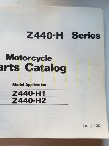 Kawasaki Z 440 H1-H2 1982 catalogo ricambi originale spare parts …