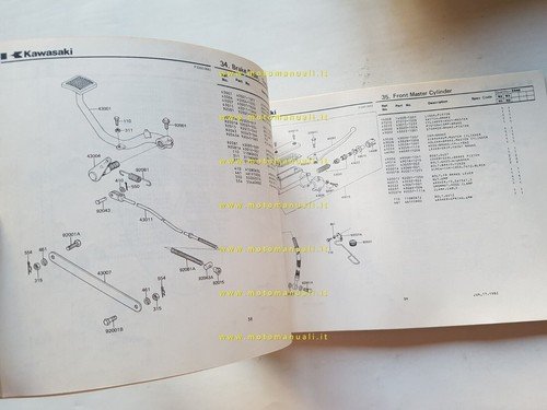 Kawasaki Z 440 H1-H2 1982 catalogo ricambi originale spare parts …