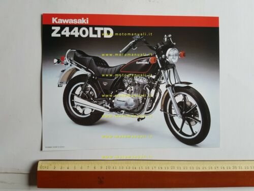 Kawasaki Z 440 LTD depliant originale moto TESTO INGLESE