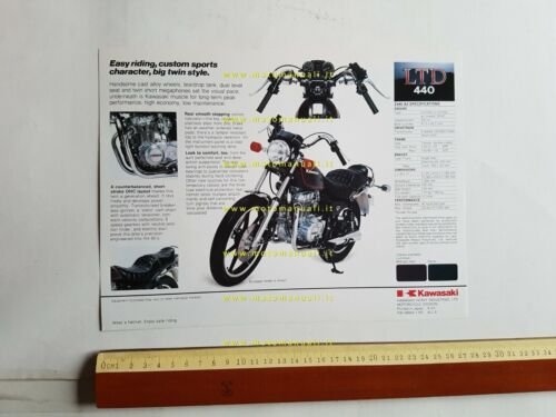 Kawasaki Z 440 LTD depliant originale moto TESTO INGLESE