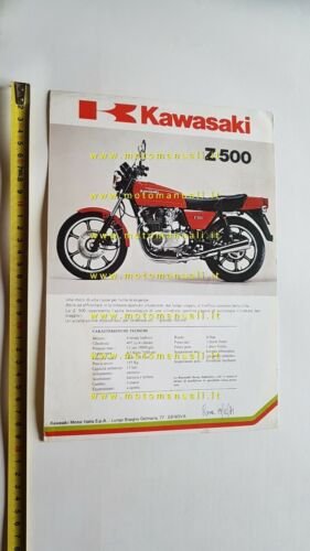 Kawasaki Z 500 1979 depliant ITALIANO originale moto brochure