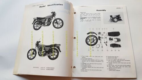 Kawasaki Z 500 1979 manuale assemblaggio officina originale no riparazione