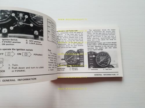 Kawasaki Z 500 1979 manuale uso manutenzione libretto INGLESE originale