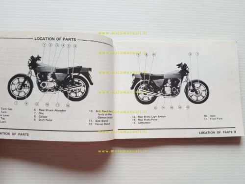 Kawasaki Z 500 1979 manuale uso manutenzione libretto INGLESE originale