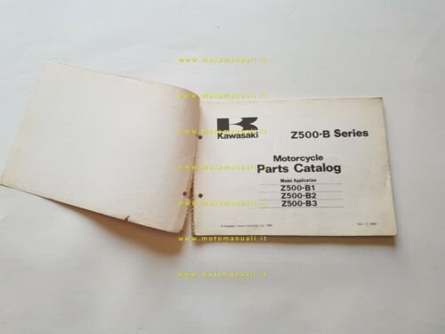 Kawasaki Z 500 B1-B2-B3 1980 catalogo ricambi originale spare parts …