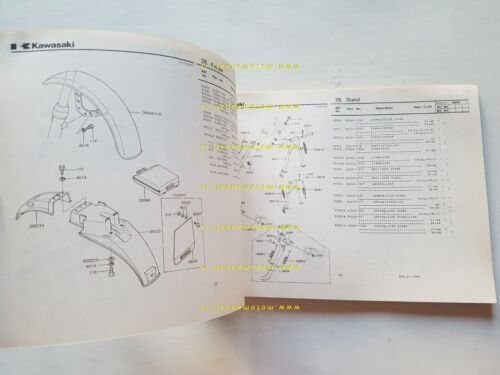 Kawasaki Z 550 B2-B3 1981 catalogo ricambi originale spare parts …