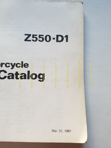 Kawasaki Z 550 D1 1981 catalogo ricambi originale spare parts …