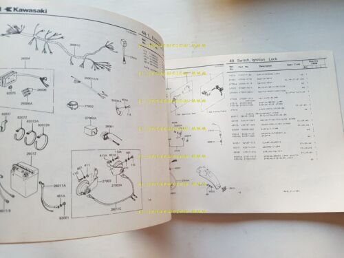 Kawasaki Z 550 D1 1981 catalogo ricambi originale spare parts …