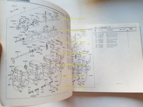 Kawasaki Z 550 D1 1981 catalogo ricambi originale spare parts …