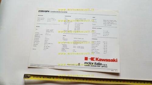 Kawasaki Z 550 GP 1983 depliant ITALIANO originale moto brochure