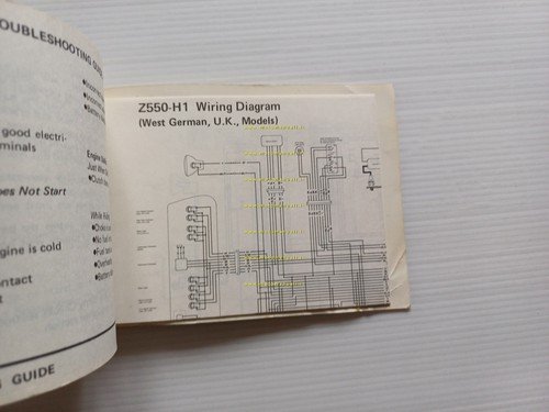 Kawasaki Z 550 GP (D1) 1981-82 manuale uso manutenzione INGLESE …