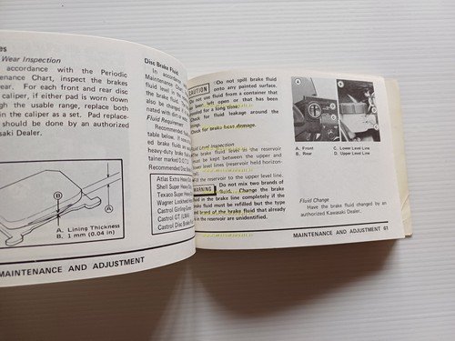 Kawasaki Z 550 GP (D1) 1981-82 manuale uso manutenzione INGLESE …