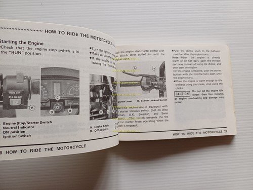 Kawasaki Z 550 GP (D1) 1981-82 manuale uso manutenzione INGLESE …