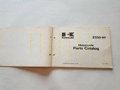 Kawasaki Z 550 H1 (GP) 1981-2 catalogo ricambi originale spare …