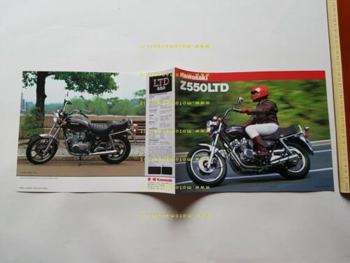 Kawasaki Z 550 LTD depliant originale moto TESTO INGLESE