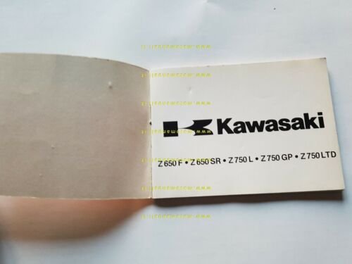 Kawasaki Z 650 F-SR - Z 750 L-GP-LTD 1982 manuale …