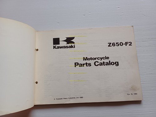 Kawasaki Z 650 F2 1980-81 catalogo ricambi originale spare parts …