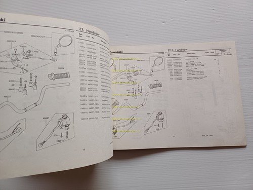 Kawasaki Z 650 F2 1980-81 catalogo ricambi originale spare parts …