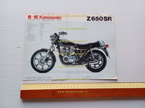 Kawasaki Z 650 SR - Z 650 F 1982 depliant