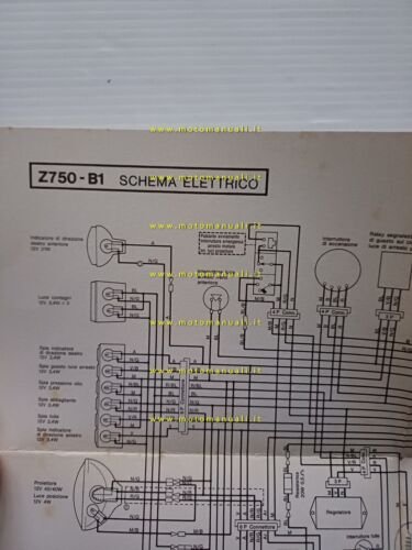 Kawasaki Z 750-B 1976 manuale uso manutenzione italiano originale