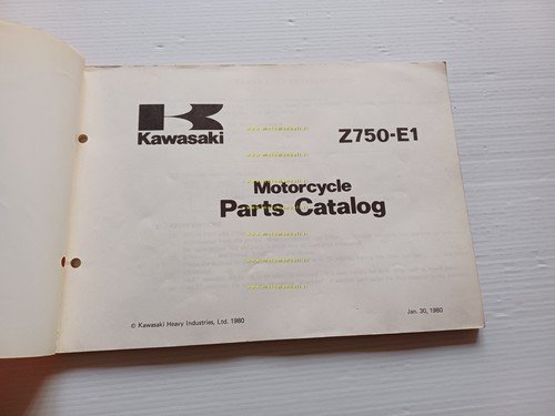 Kawasaki Z 750 E1 1980 catalogo ricambi moto originale spare …