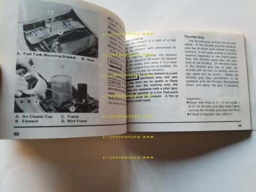 Kawasaki Z 750 GP 1982 manuale uso INGLESE originale ENGLISH …