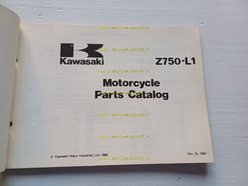 Kawasaki Z 750 L1 1980 catalogo ricambi moto originale spare …