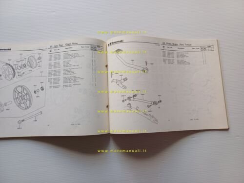 Kawasaki Z 750 L1-L2 1980 catalogo ricambi originale spare parts …