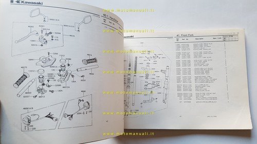 Kawasaki Z 750 R1 (GP) 1982 catalogo ricambi originale