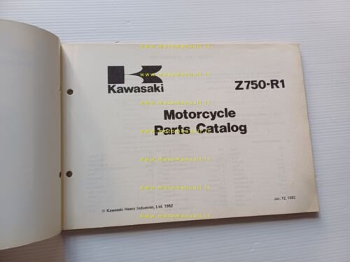 Kawasaki Z 750 R1 (GP) 1982 catalogo ricambi originale spare …