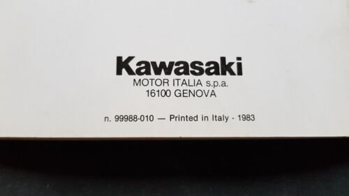 Kawasaki Z 750-Z 1100 GP UNITRAK 1983 manuale uso italiano …
