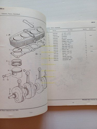 Kawasaki Z 900 A4 1975 catalogo ricambi originale