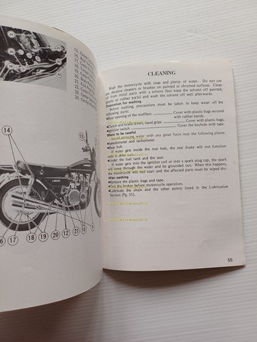 Kawasaki Z 900 A4 1975 manuale uso manutenzione inglese originale