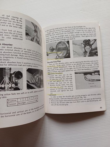 Kawasaki Z 900 A4 1975 manuale uso manutenzione inglese originale
