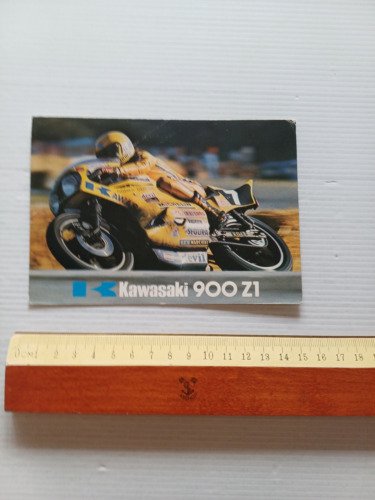 Kawasaki Z1 900 Godier Genoud Bol d'Or 1974 cartolina originale …