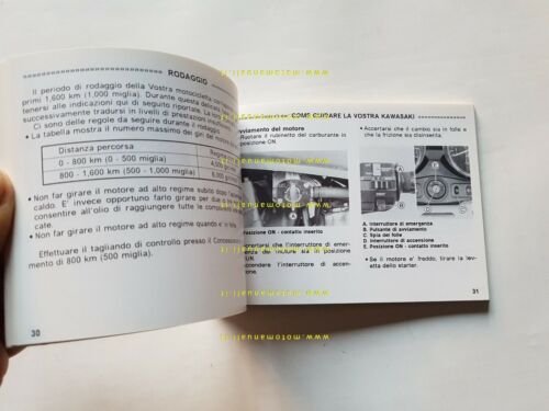 Kawasaki Zephyr 750 1991 manuale uso manutenzione libretto ITALIANO originale