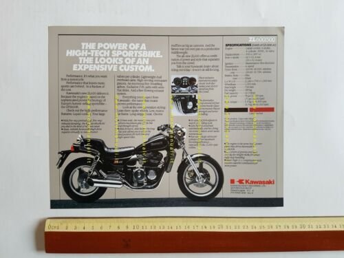 Kawasaki ZL 600-500 depliant INGLESE originale moto ENGLISH