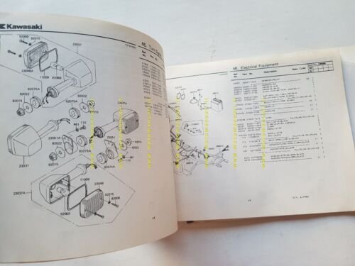 Kawasaki ZR 550 A (Z 550 F) 1982 catalogo ricambi …