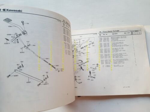 Kawasaki ZR 550 A (Z 550 F) 1982 catalogo ricambi …